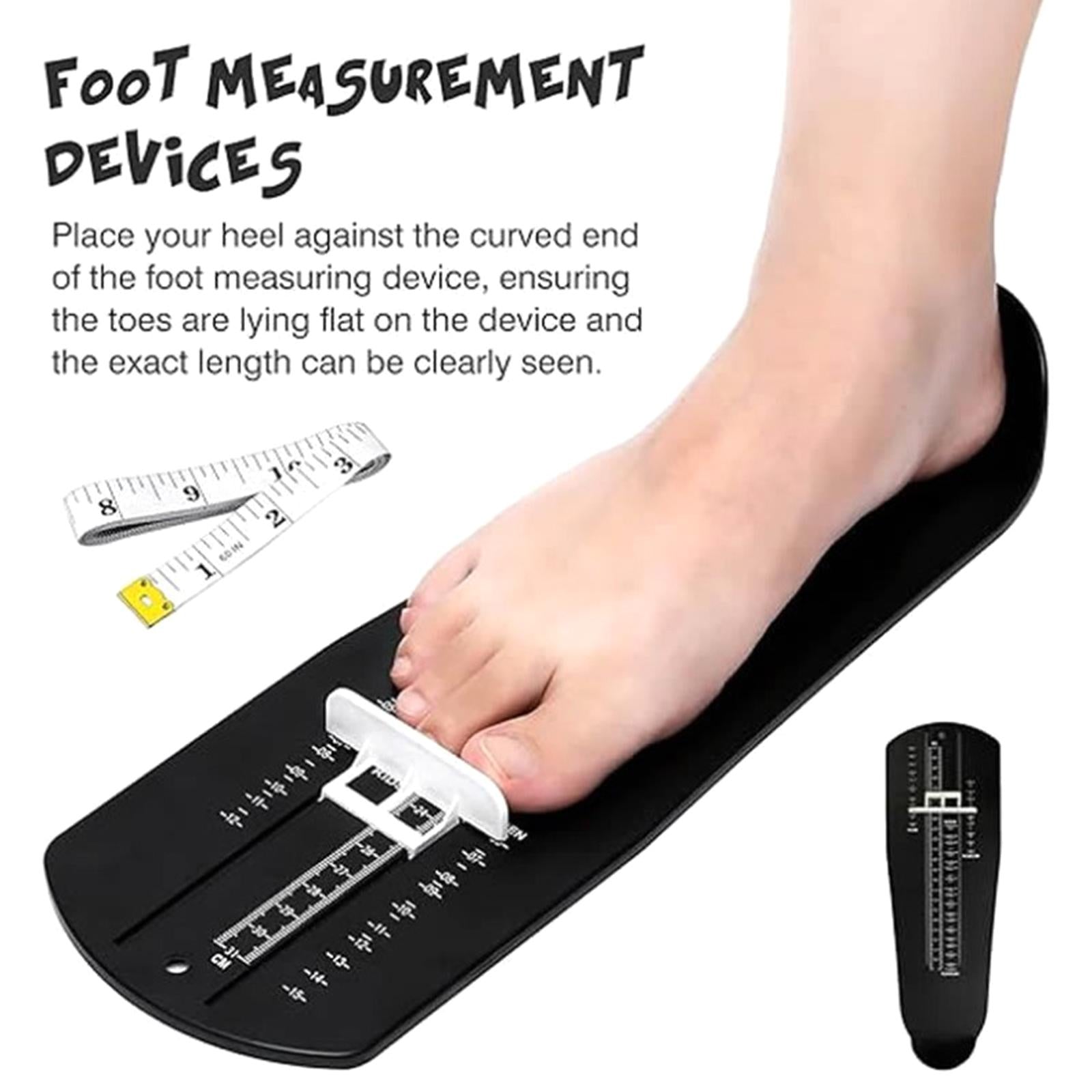 2x Foot Measuring Device for Kids Adults Practical Foot Length Measure Gauge