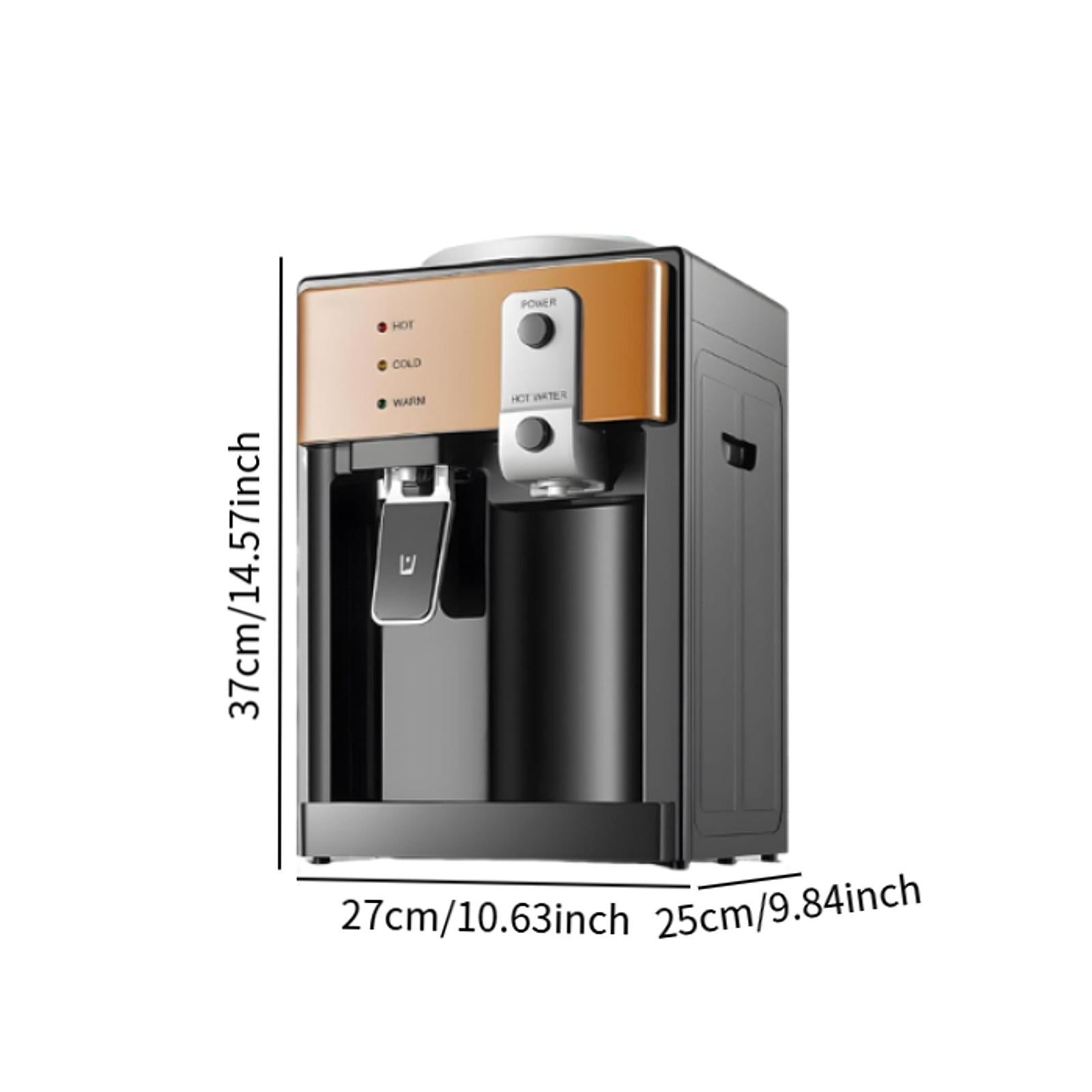 Water Dispenser Hot and Cold Water Room Temperature for Room Dorm Countertop gold