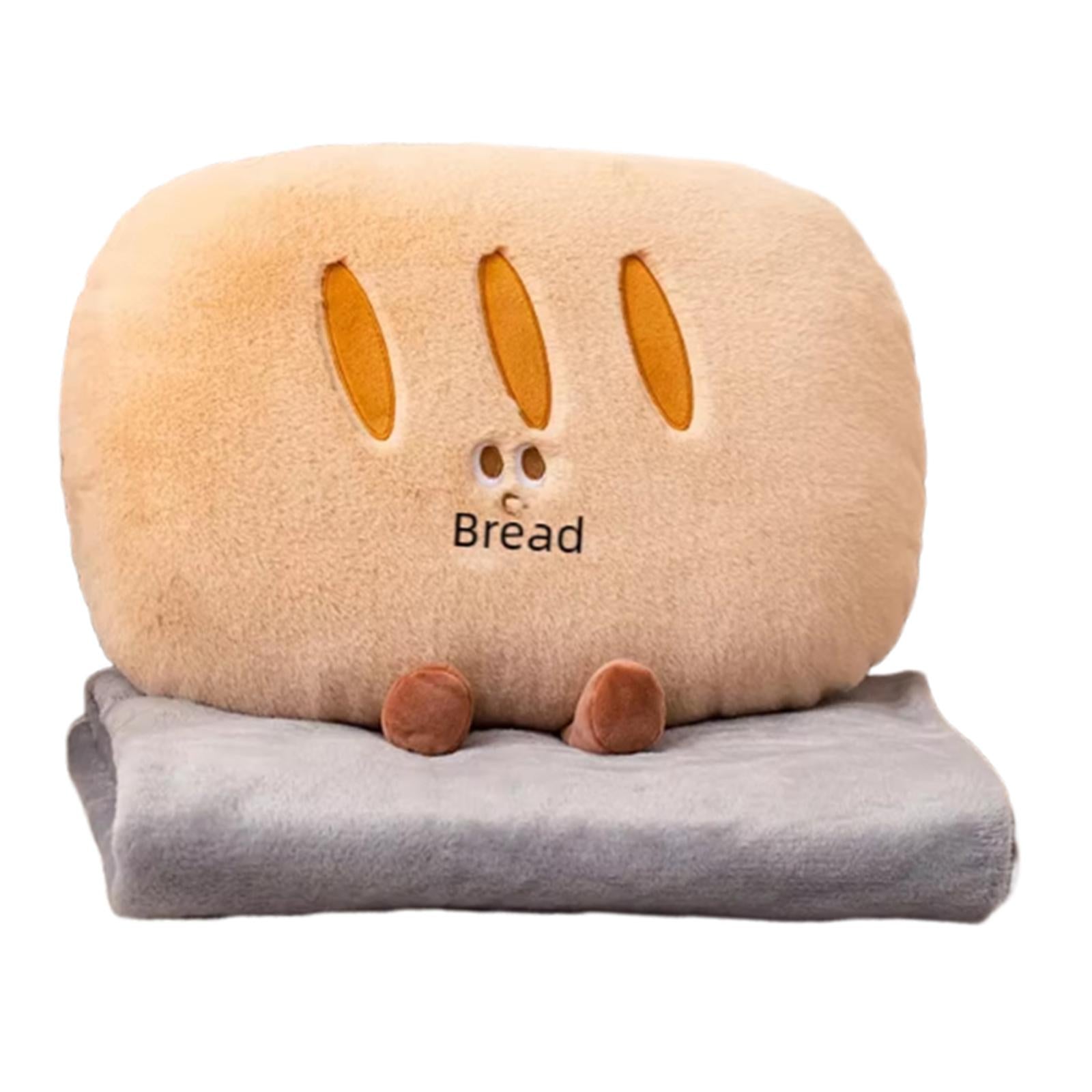 Travel Blanket Pillow Funny Portable Sofa Cushion for Home Women Living Room Baguette