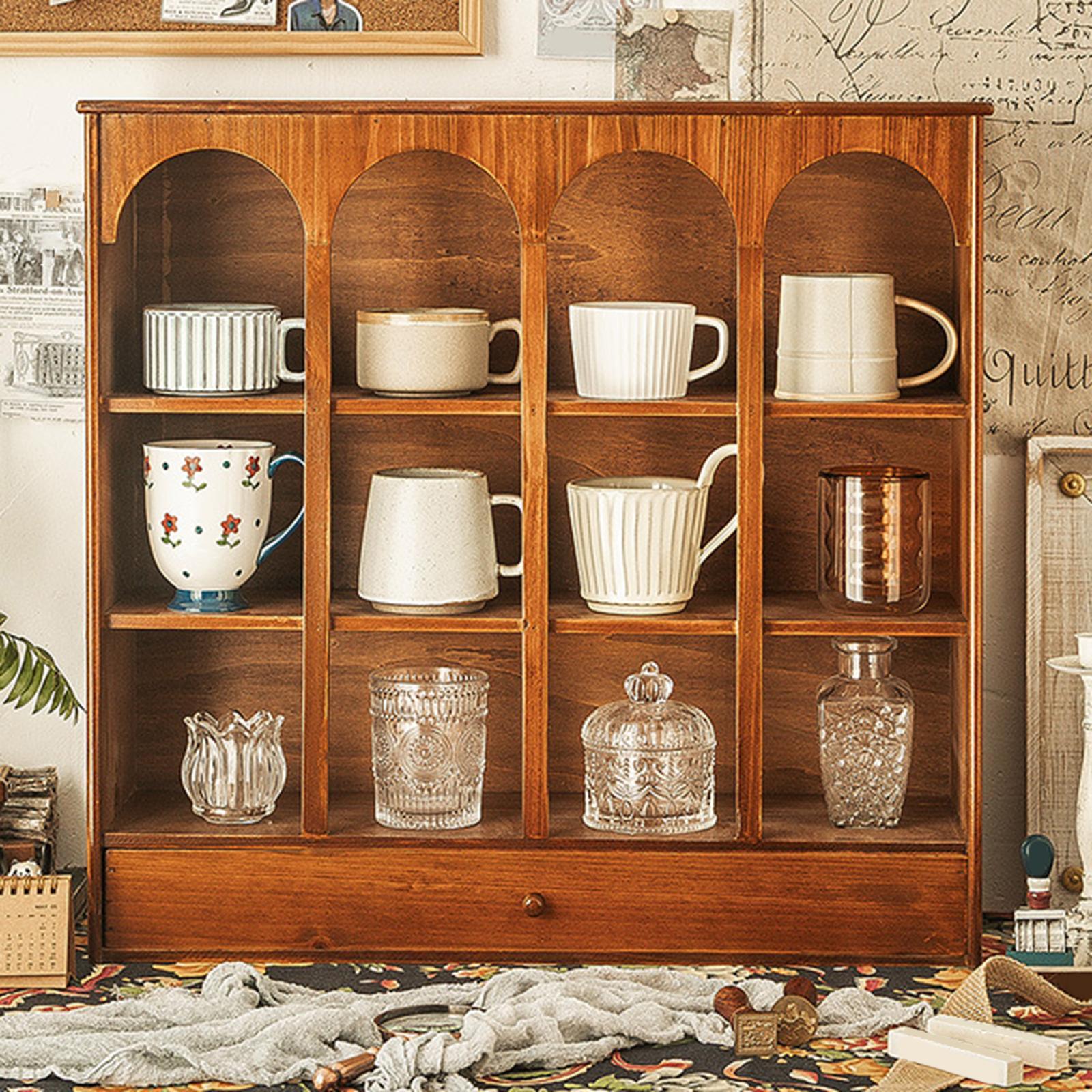 Vintage Countertop Cabinet Retro Tabletop for Bathroom Countertops Cosmetics