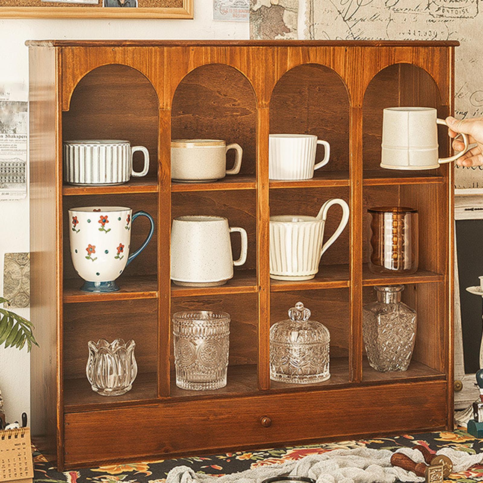 Vintage Countertop Cabinet Retro Tabletop for Bathroom Countertops Cosmetics