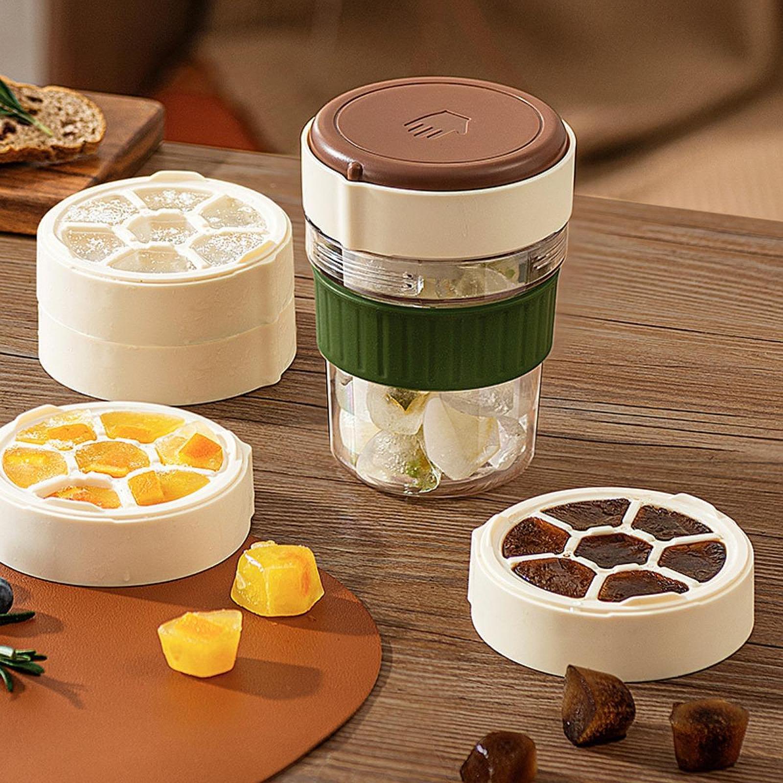Coffee Cup with Ice Cube Tray Travel Mug Ice Drink Mug Reusable Iced Tea Cup