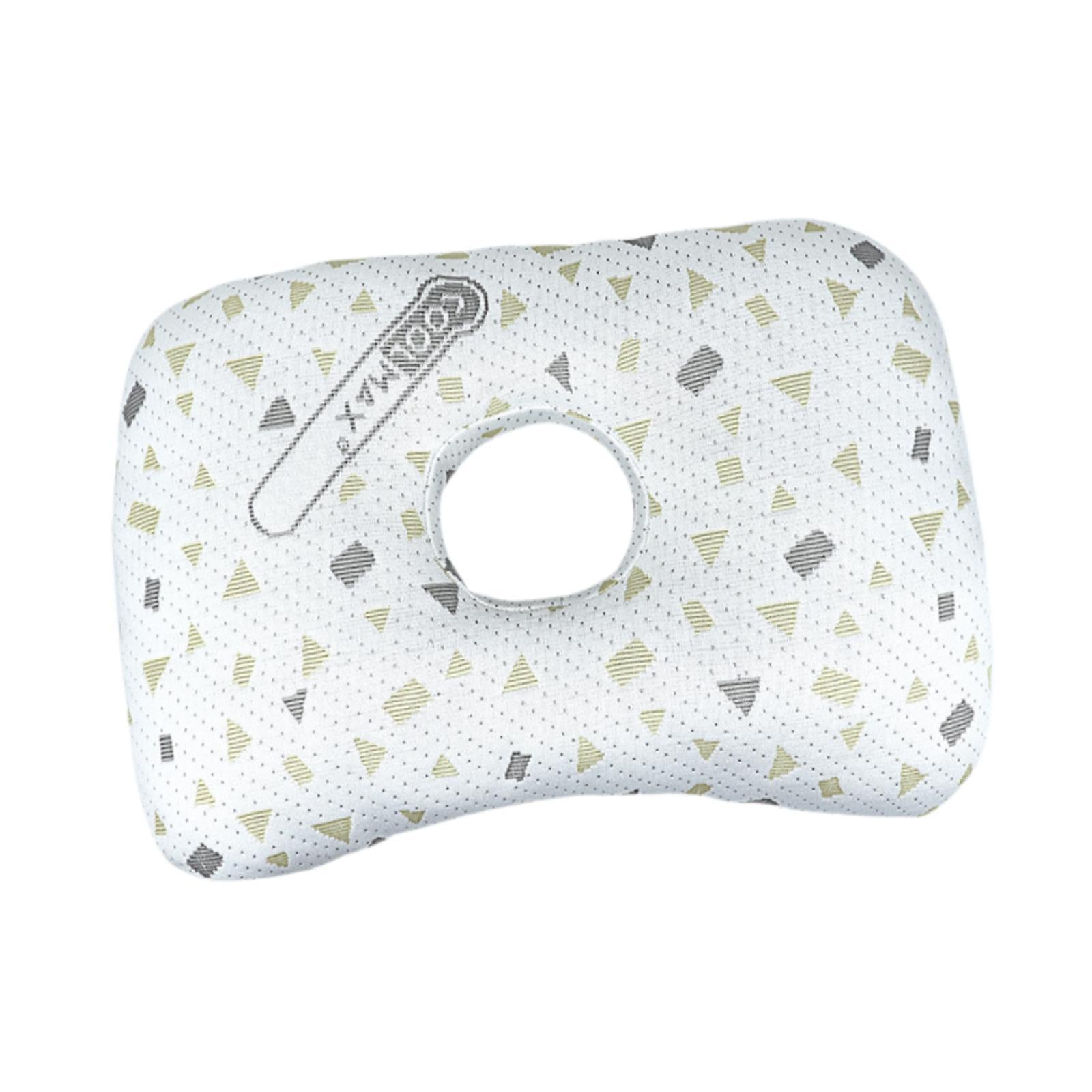 Ear Piercing Pillow Comfortable Cotton Filling Neck Head Support with A Hole Style B