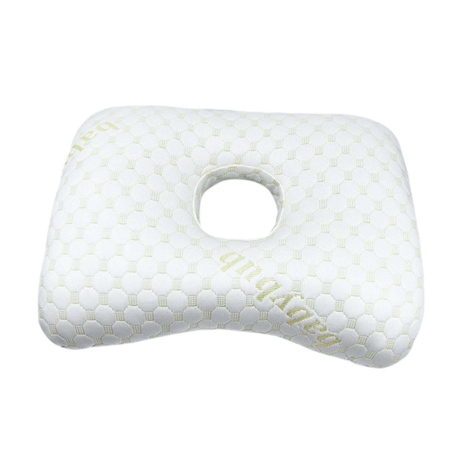 Ear Piercing Pillow Comfortable Cotton Filling Neck Head Support with A Hole Style C