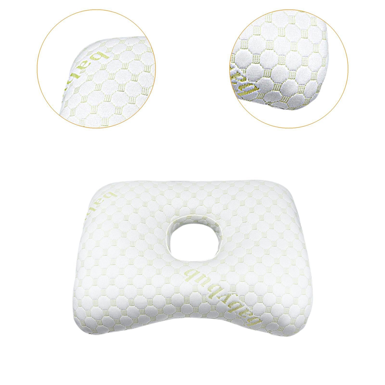 Ear Piercing Pillow Comfortable Cotton Filling Neck Head Support with A Hole Style C