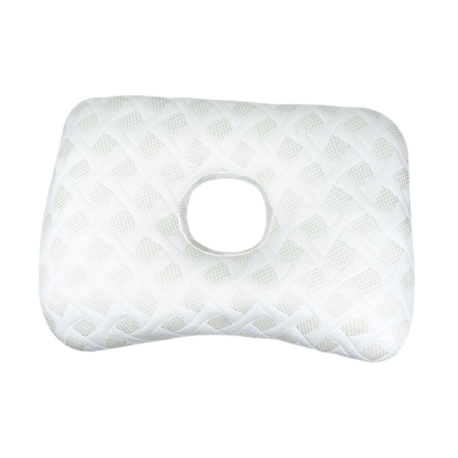 Ear Piercing Pillow Comfortable Cotton Filling Neck Head Support with A Hole Style D