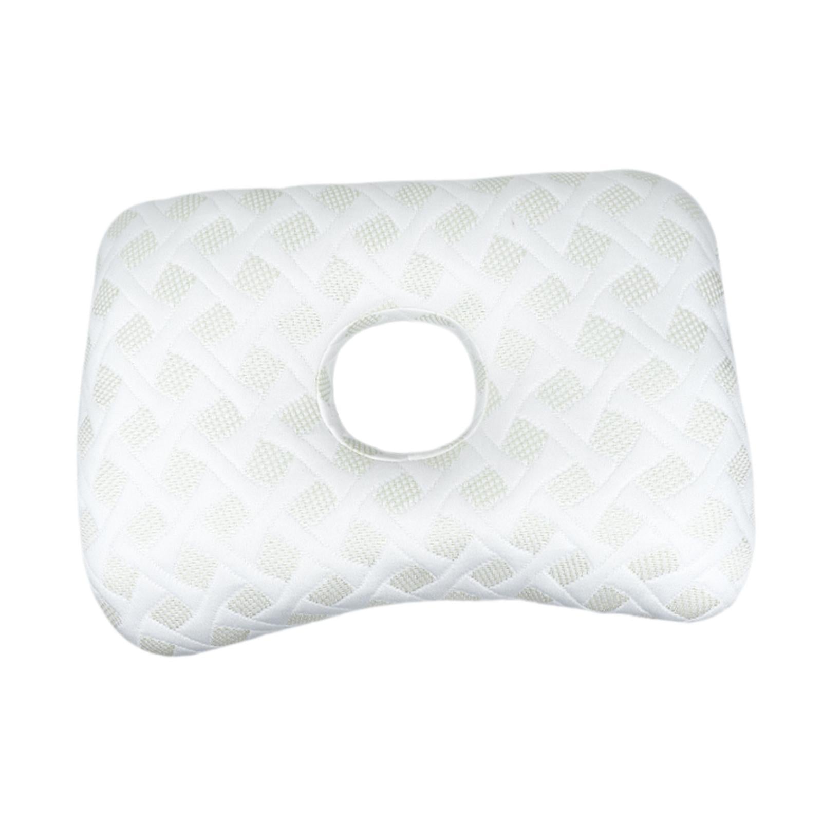 Ear Piercing Pillow Comfortable Cotton Filling Neck Head Support with A Hole Style D