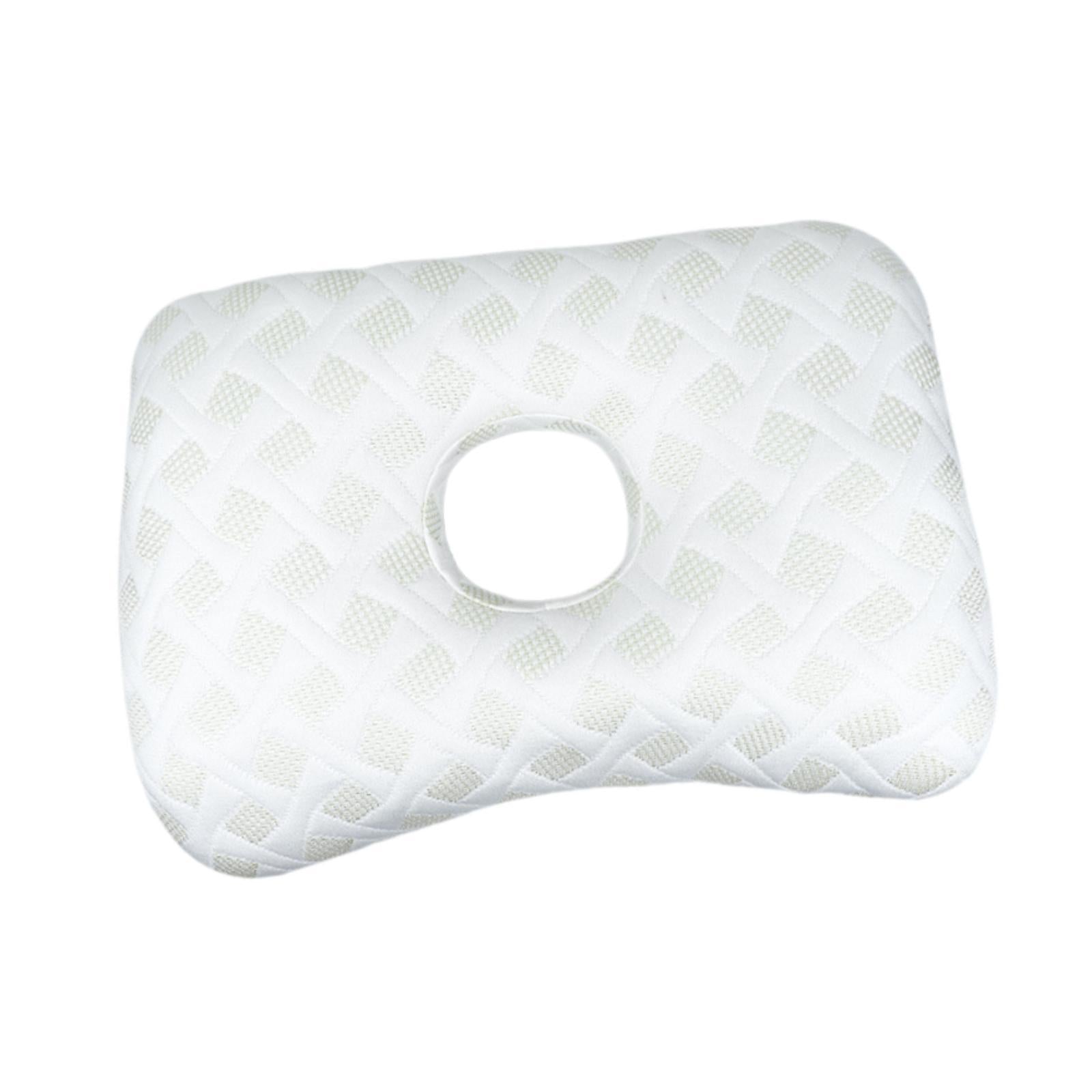 Ear Piercing Pillow Comfortable Cotton Filling Neck Head Support with A Hole Style D