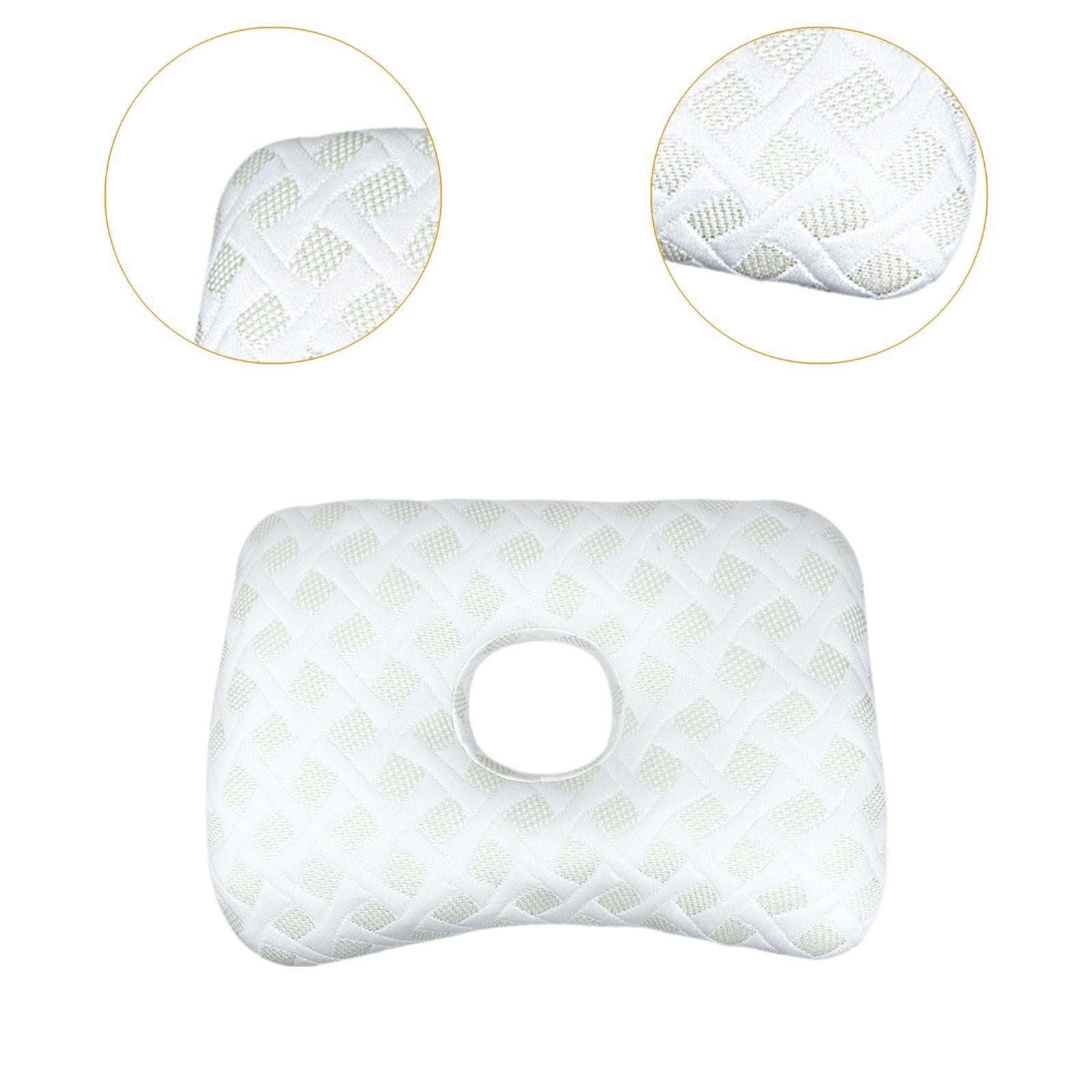 Ear Piercing Pillow Comfortable Cotton Filling Neck Head Support with A Hole Style D