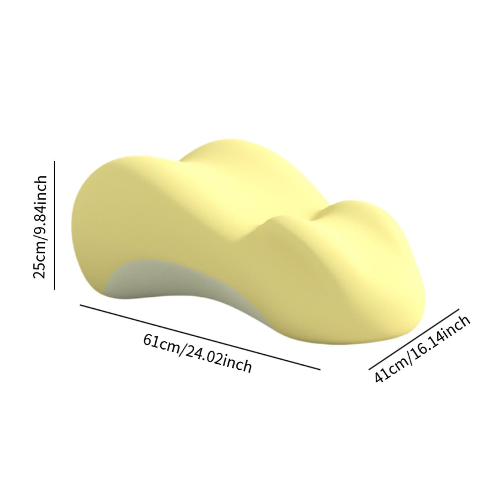 Leg Elevate Pillow Washable Cover Ergonomic Positioning Pillow for Bedroom Yellow