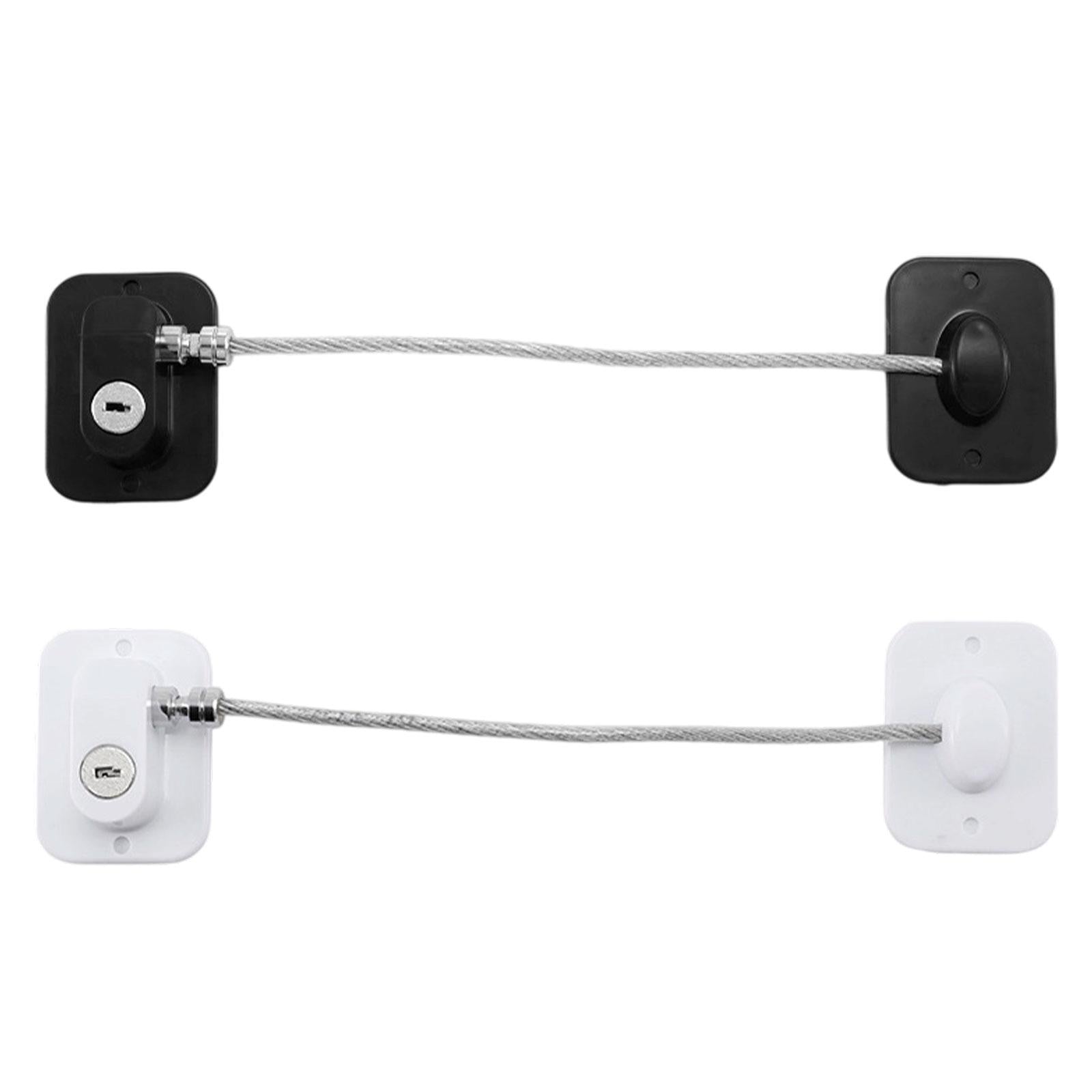 Fridge Lock for Kids No Keys Needed Cabinet Lock for Appliance Cupboard Door White