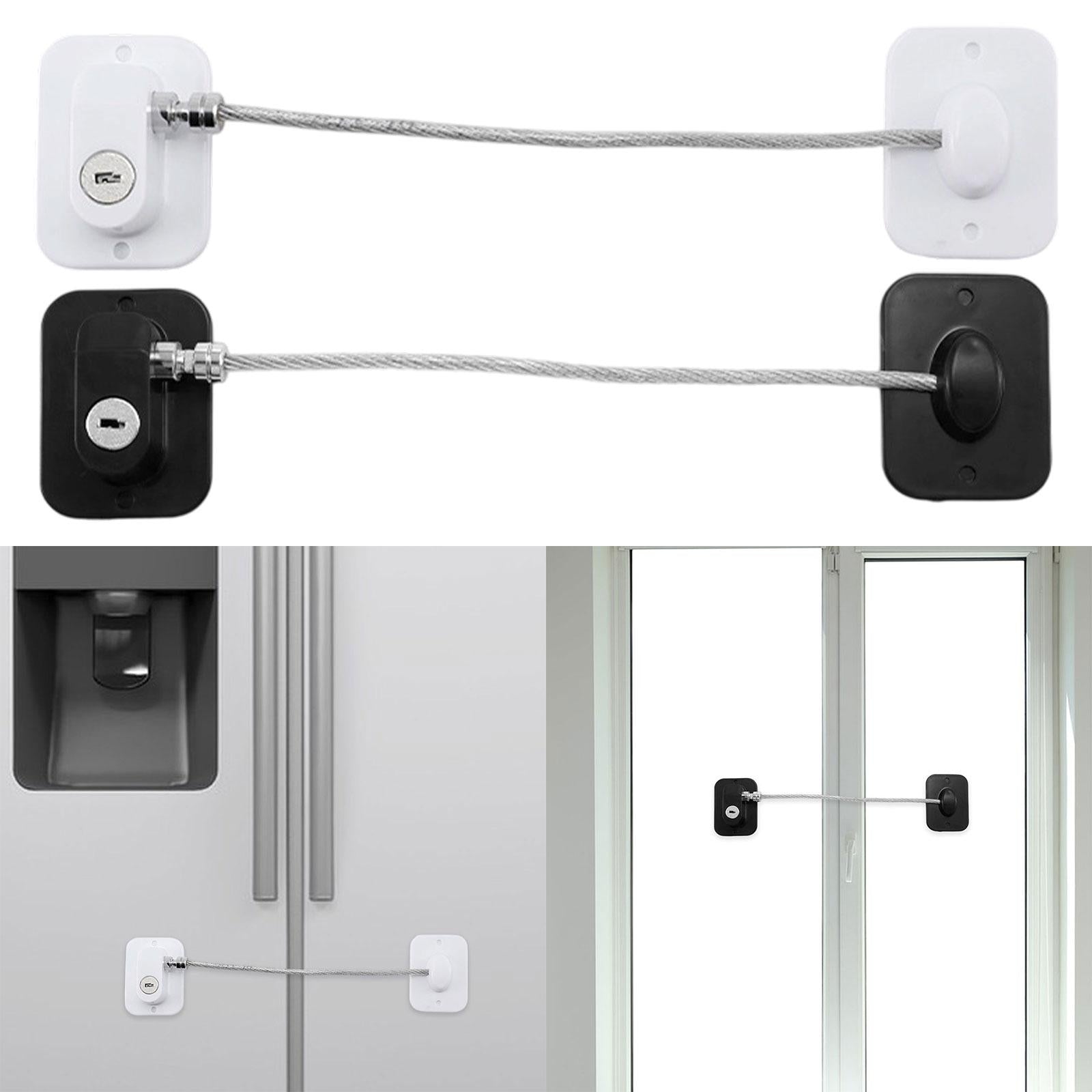Fridge Lock for Kids No Keys Needed Cabinet Lock for Appliance Cupboard Door White