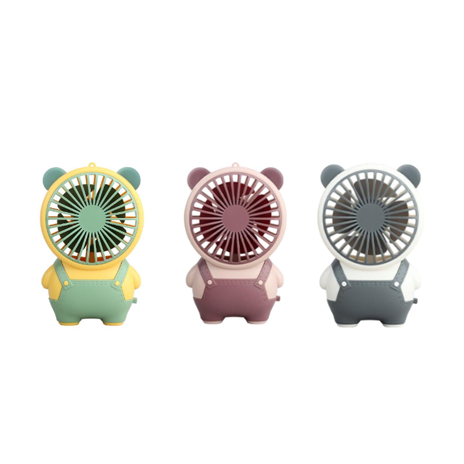 Portable Handheld Fan Hanging Cute USB Quiet Table for Camping Office Travel yellow