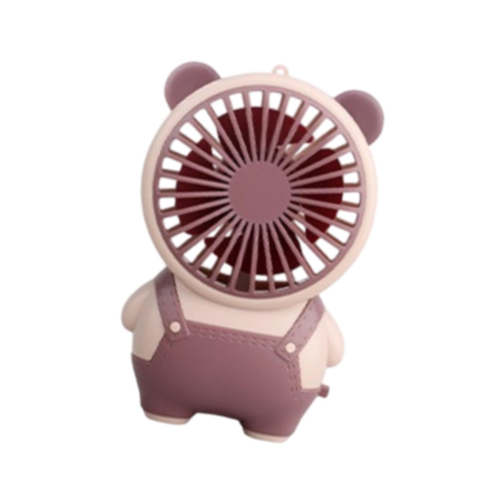 Portable Handheld Fan Hanging Cute USB Quiet Table for Camping Office Travel pink