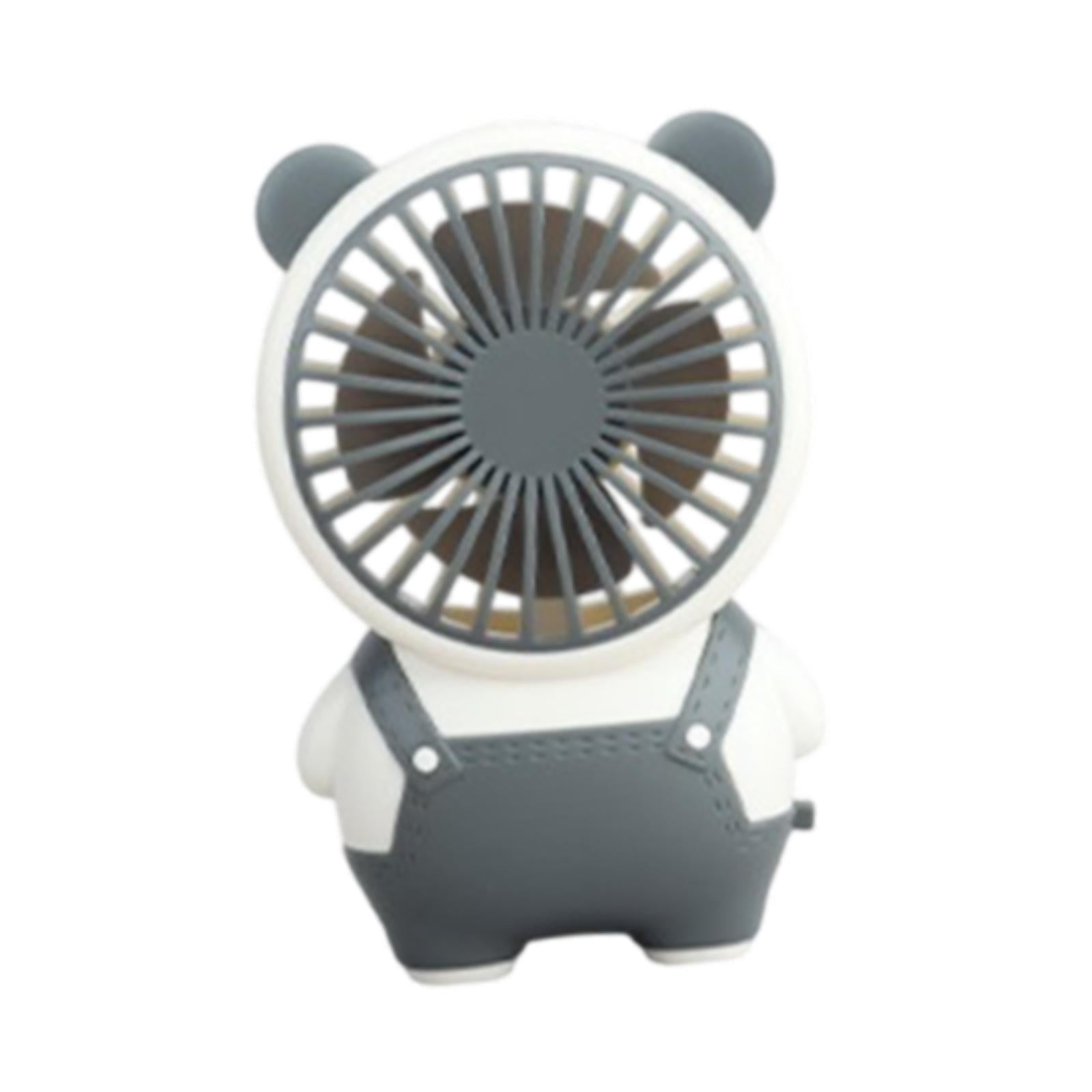 Portable Handheld Fan Hanging Cute USB Quiet Table for Camping Office Travel white