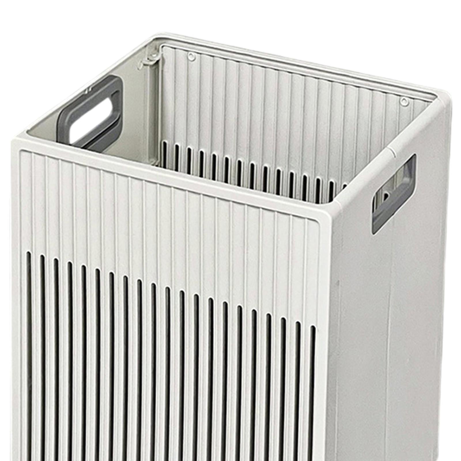 Laundry Basket Modern Versatile Dirty Clothes Basket for Bedroom Dorm Travel Gray White