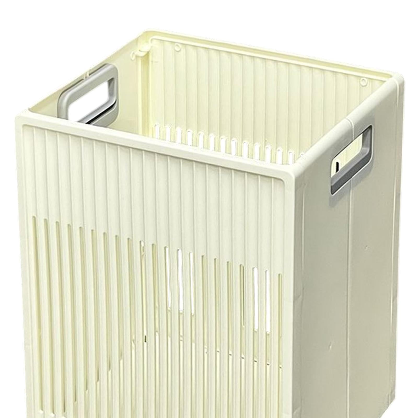 Laundry Basket Modern Versatile Dirty Clothes Basket for Bedroom Dorm Travel Cream Yellow