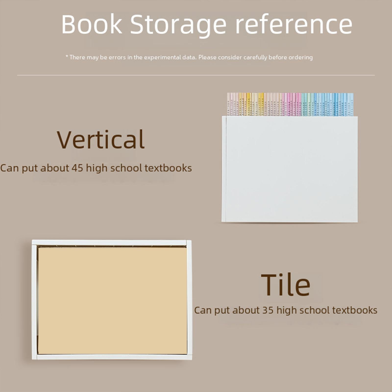 Stackable Book Storage Box Minimalist Rolling File Organizer for Home Office White