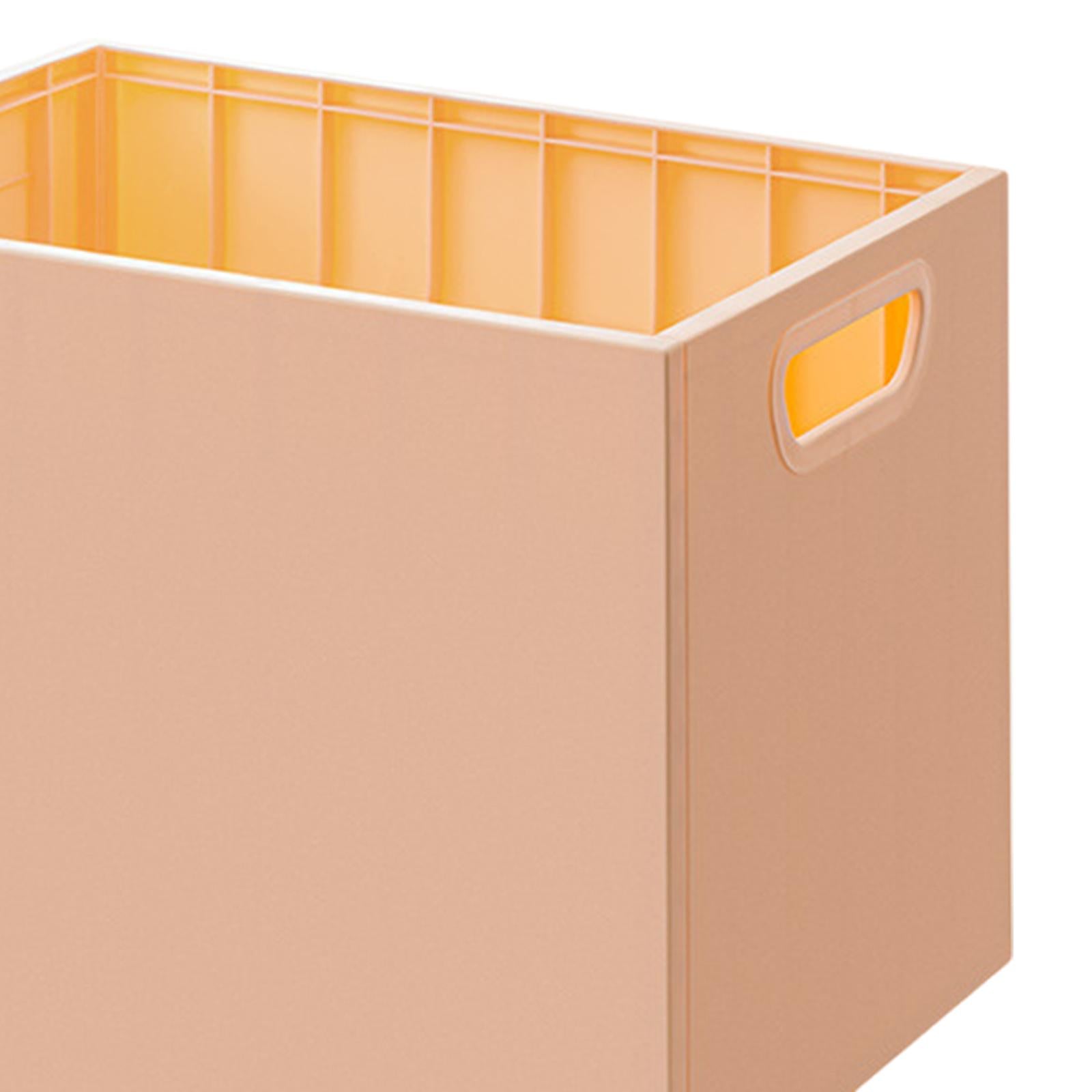 Stackable Book Storage Box Minimalist Rolling File Organizer for Home Office Pink
