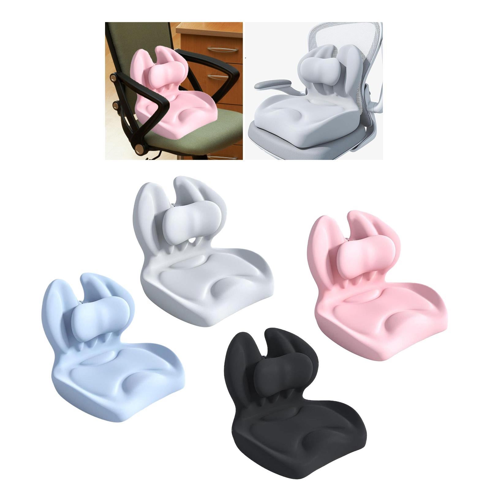 Memory Foam Seat Cushion Coccyx Cushions for Tailbone Car Seats Gaming Chair Blue