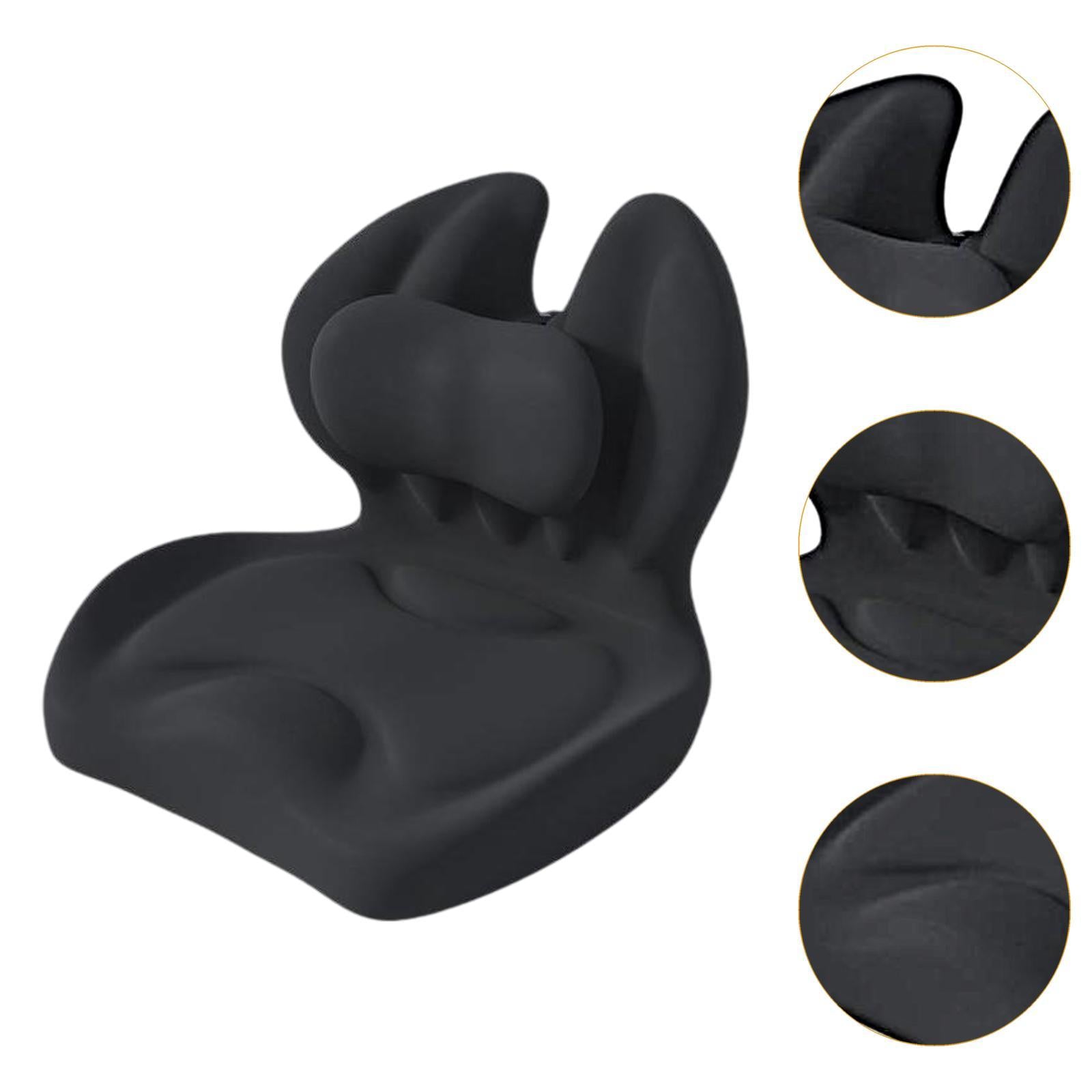 Memory Foam Seat Cushion Coccyx Cushions for Tailbone Car Seats Gaming Chair Black