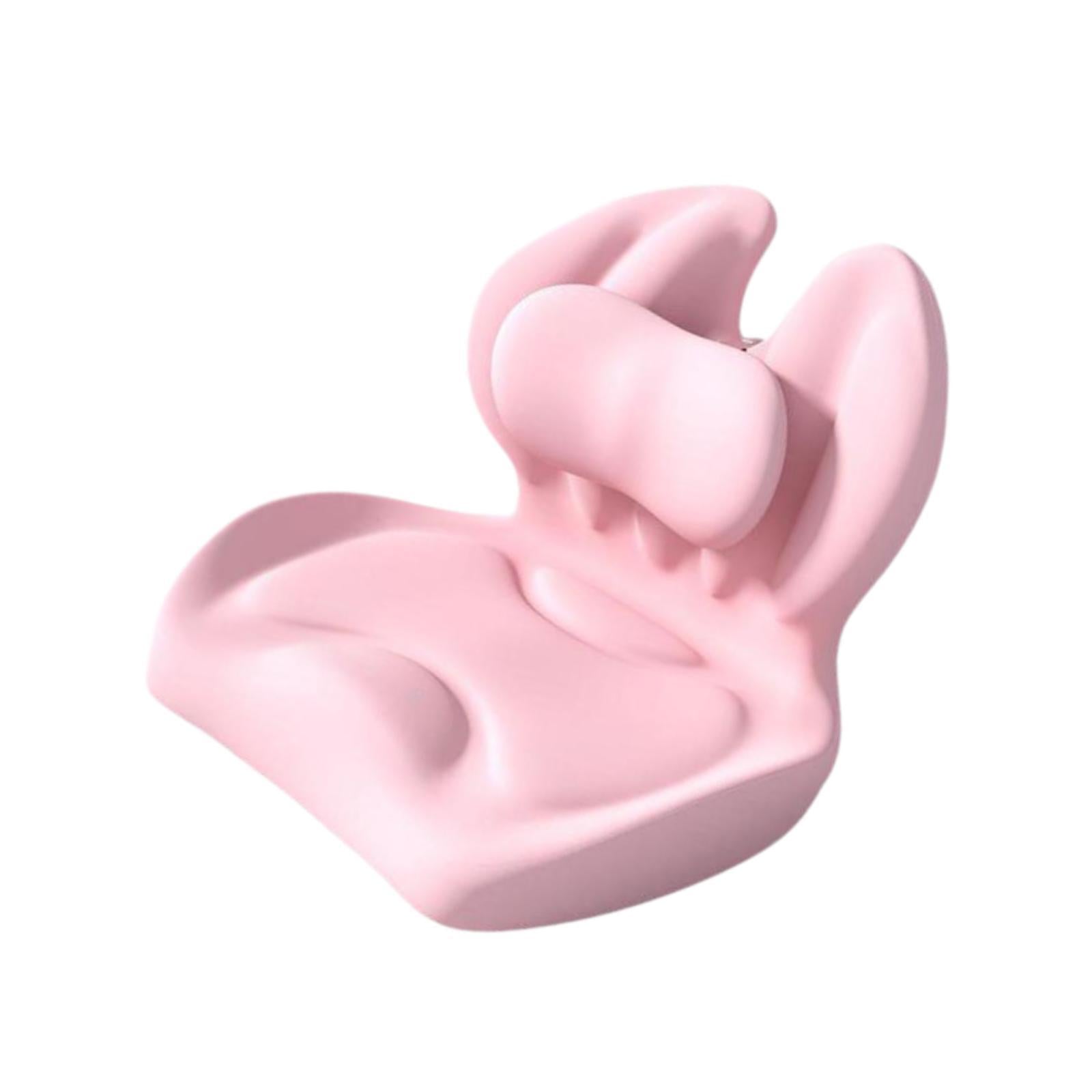 Memory Foam Seat Cushion Coccyx Cushions for Tailbone Car Seats Gaming Chair Pink