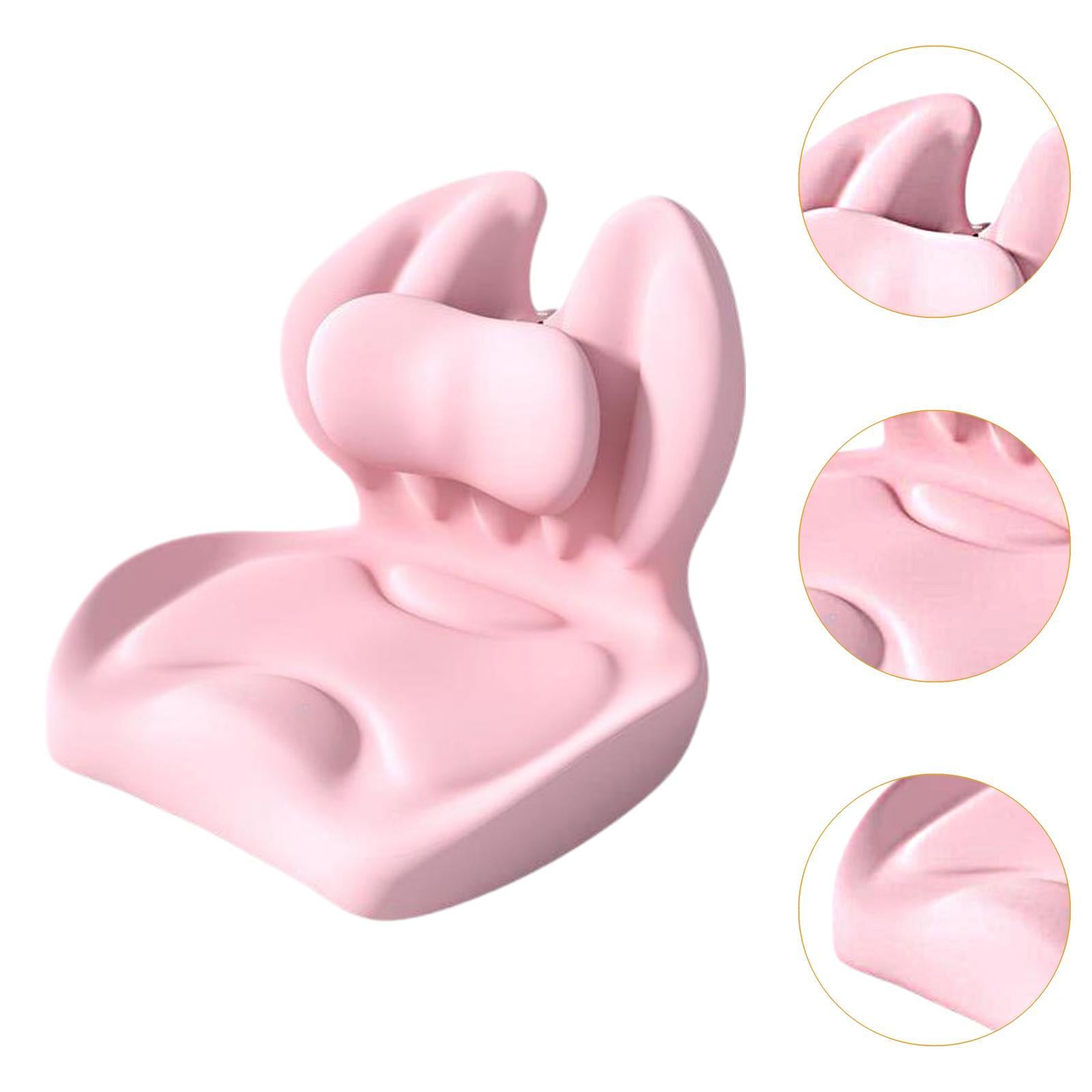 Memory Foam Seat Cushion Coccyx Cushions for Tailbone Car Seats Gaming Chair Pink