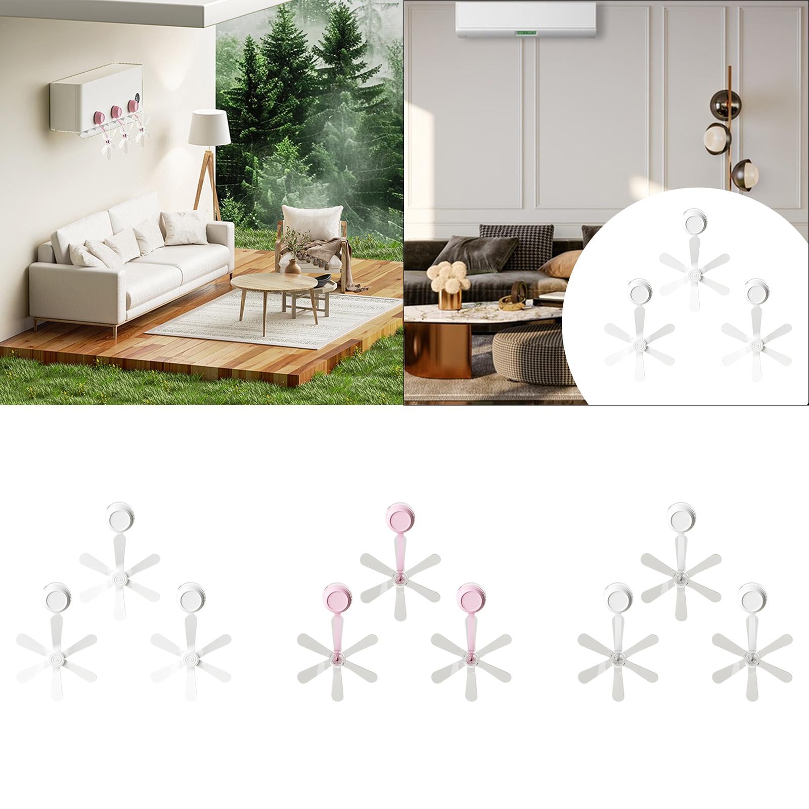 3Pcs Air Conditioner Air Deflector Windshield Accessory for Office Buildings White