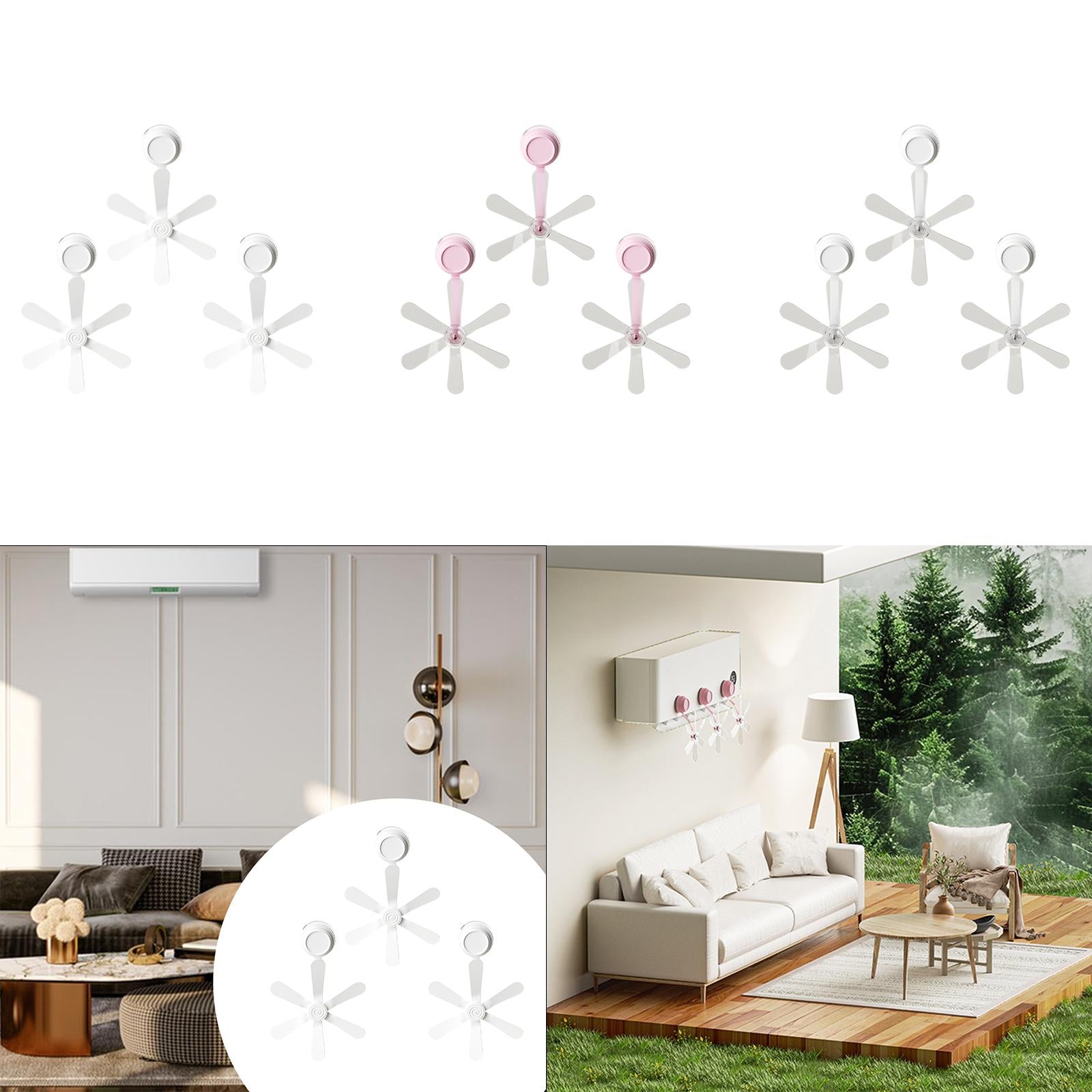 3Pcs Air Conditioner Air Deflector Windshield Accessory for Office Buildings White