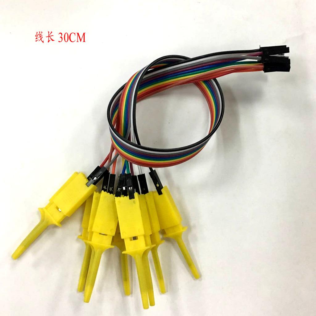 10 Pieces Logic Analyzer Cable Probe Test Hook Clip Line Yellow