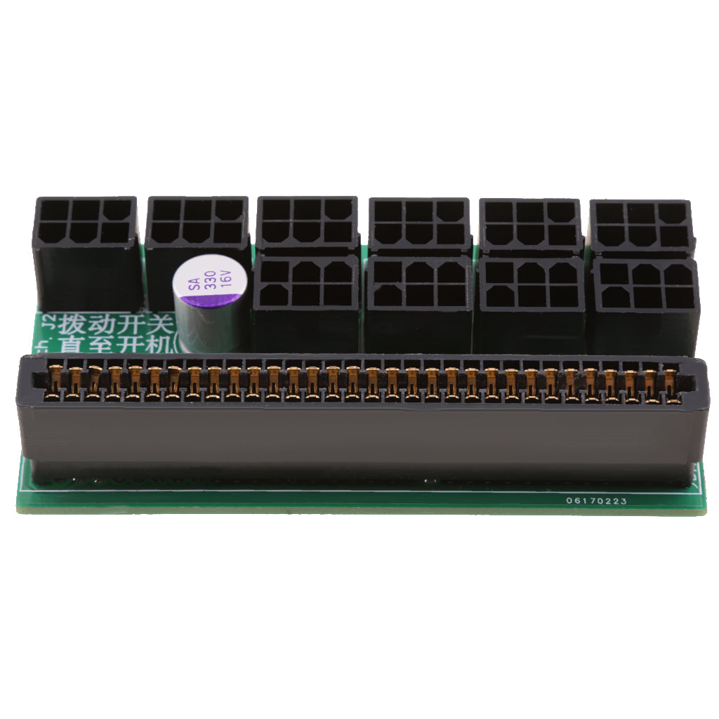 6 Pin Power Supply Breakout Board Adapter For HP 1200w/750w Mining Same Side