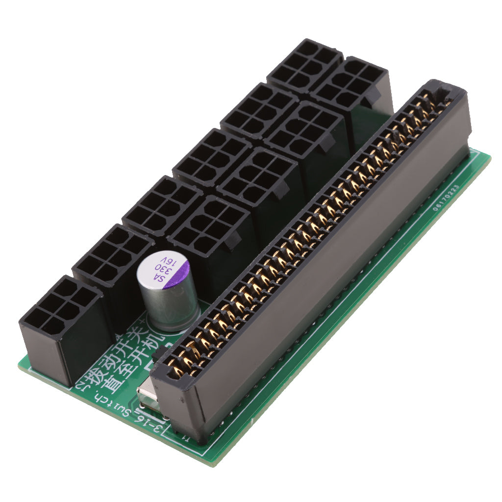 6 Pin Power Supply Breakout Board Adapter For HP 1200w/750w Mining Same Side