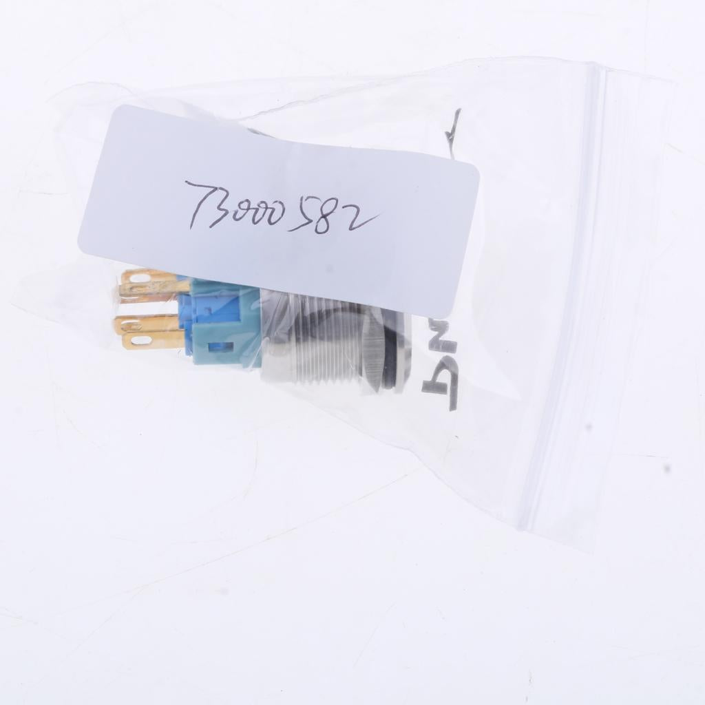 22mm 1NO1NC Stainless Steel 12V LED Momentary Push Button Switch 22mm Blue