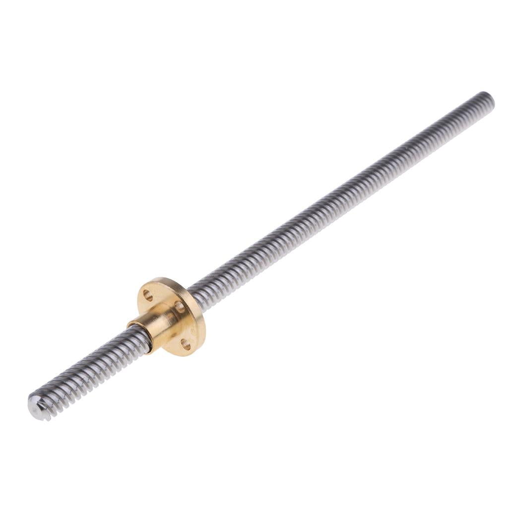 Stainless Steel T8-2-D8 Trapezoidal Lead Screw and Nut For 3D Printer 200mm