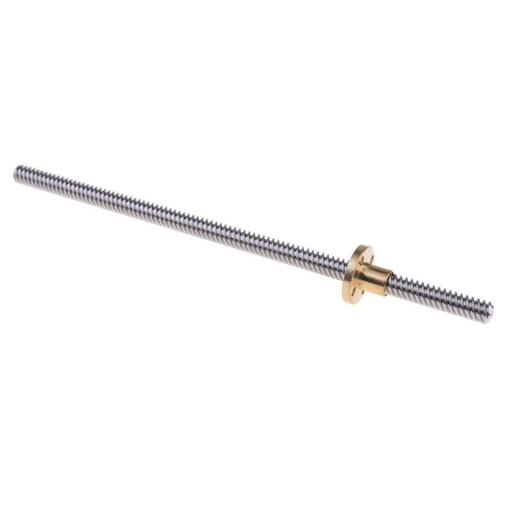 Stainless Steel T8-2-D8 Trapezoidal Lead Screw and Nut For 3D Printer 200mm