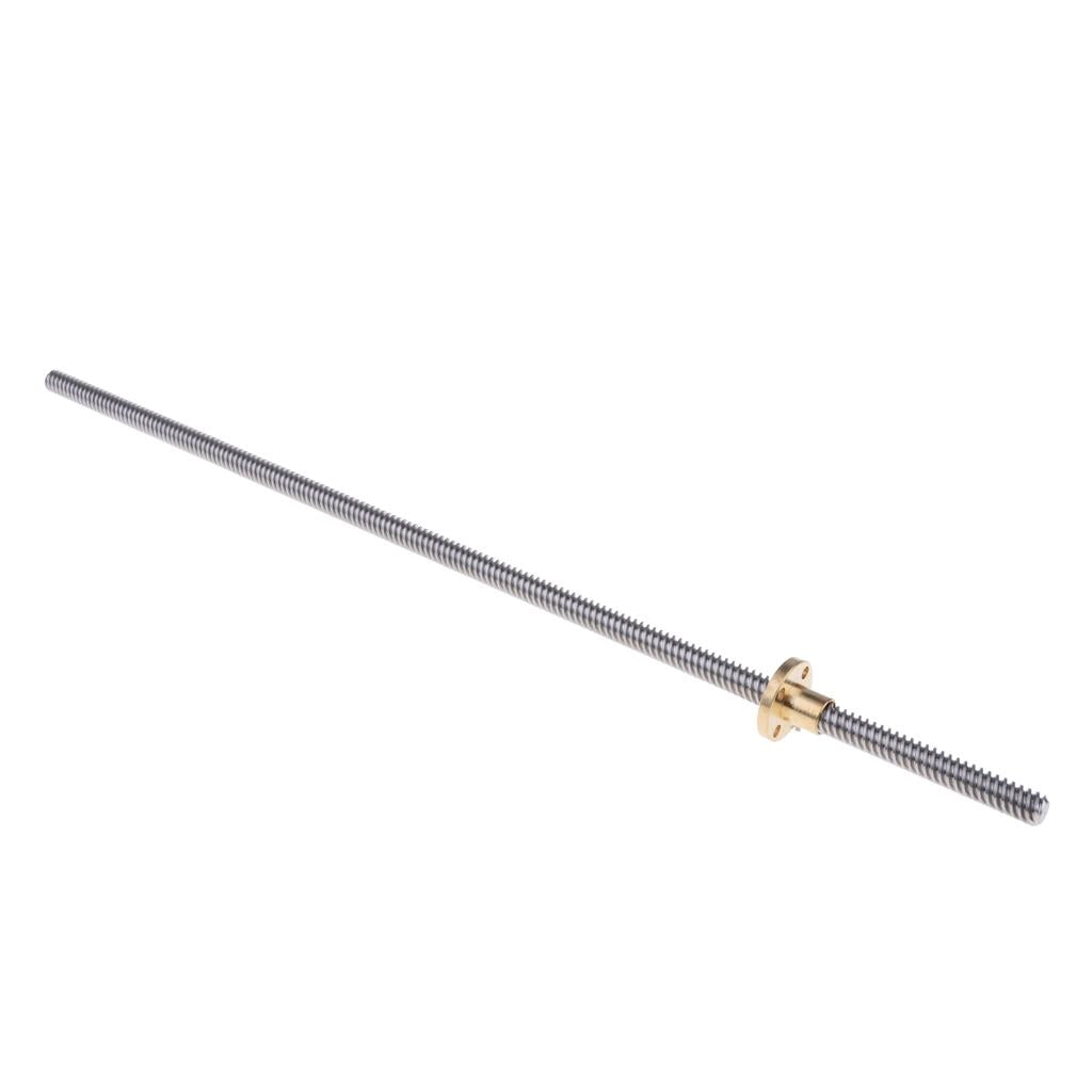 Stainless Steel T8-2-D8 Trapezoidal Lead Screw and Nut For 3D Printer 350mm