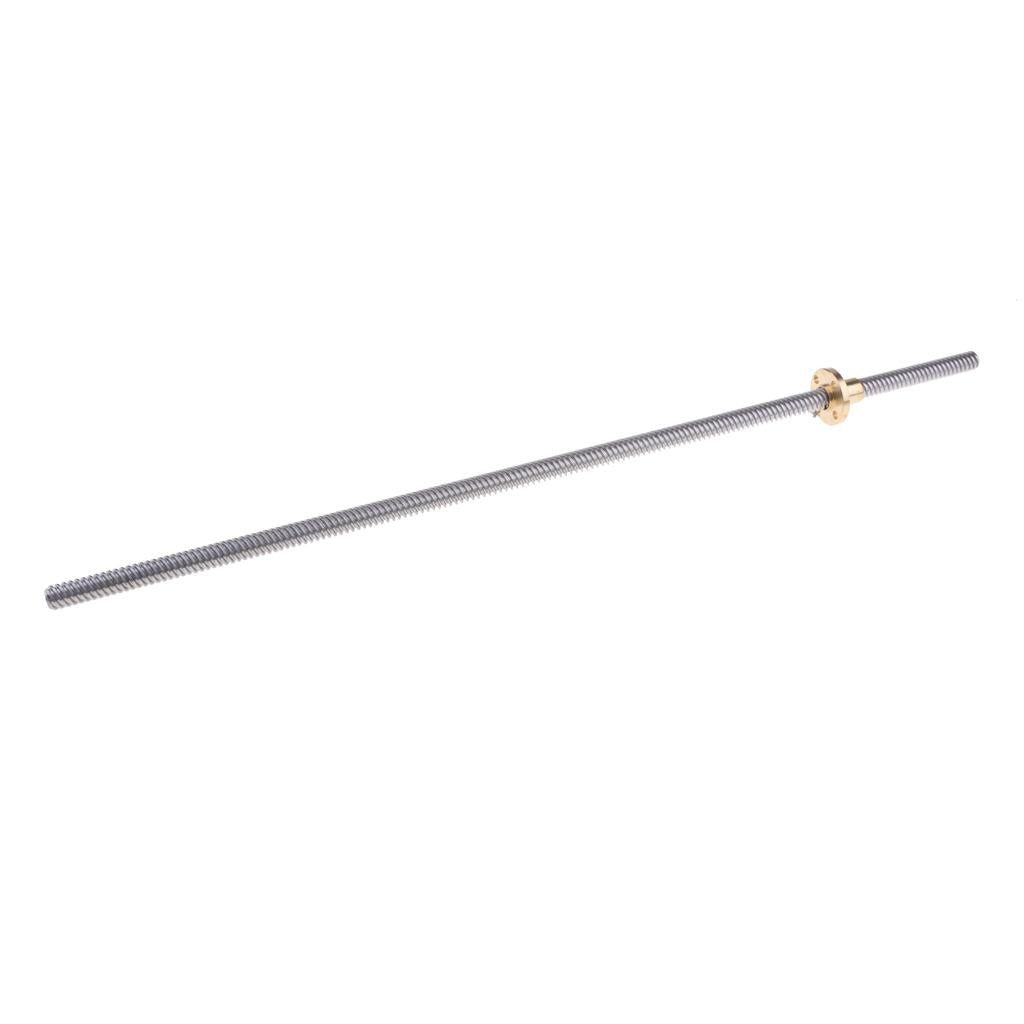Stainless Steel T8-2-D8 Trapezoidal Lead Screw and Nut For 3D Printer 350mm