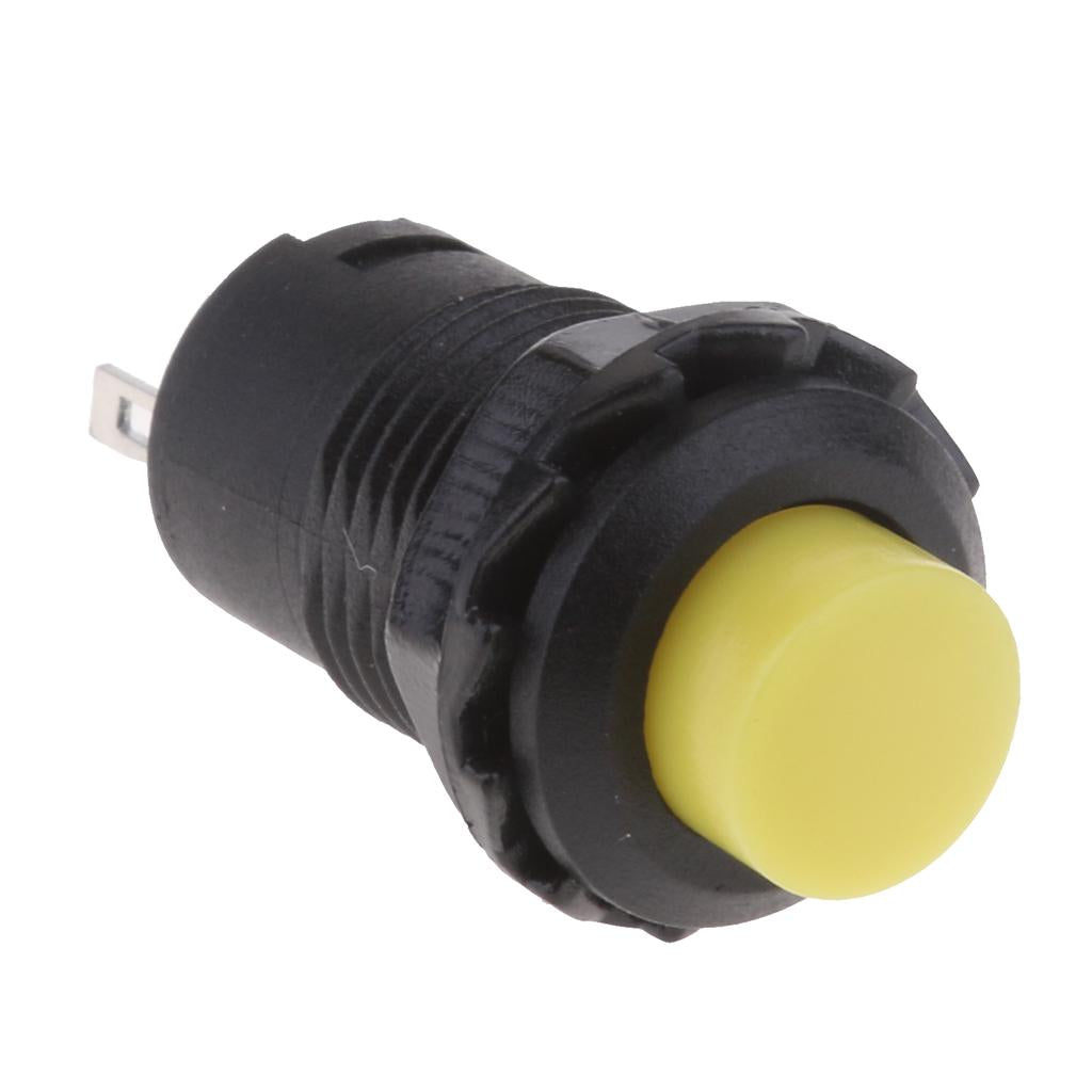 10 Pieces 16mm AC 125V 3A Waterproof Momentary Push Button Switch Yellow