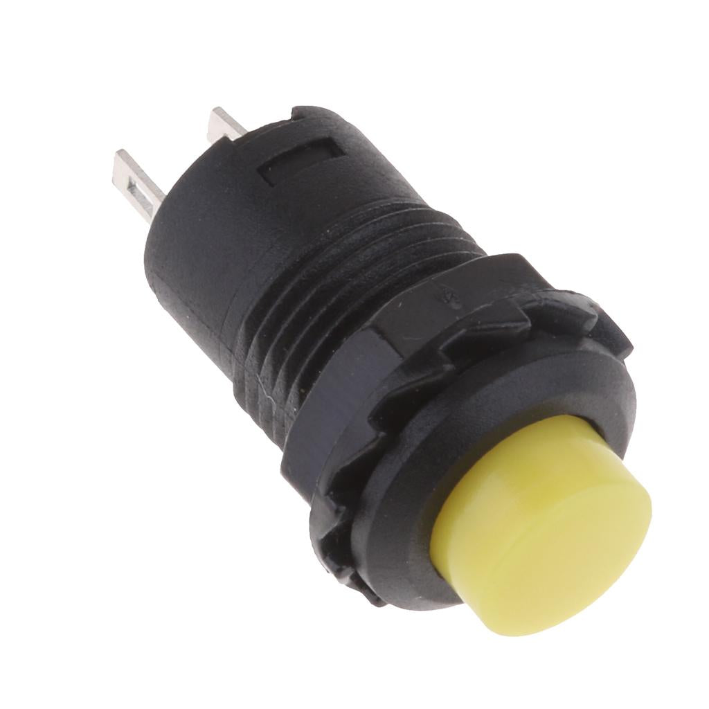 10 Pieces 16mm AC 125V 3A Waterproof Momentary Push Button Switch Yellow
