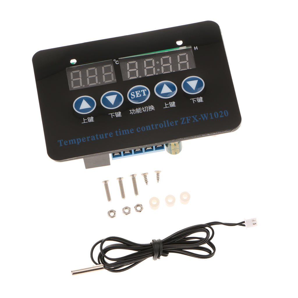 Dual Digital LED Thermostat Temperature Controller Thermometer Switch 220V