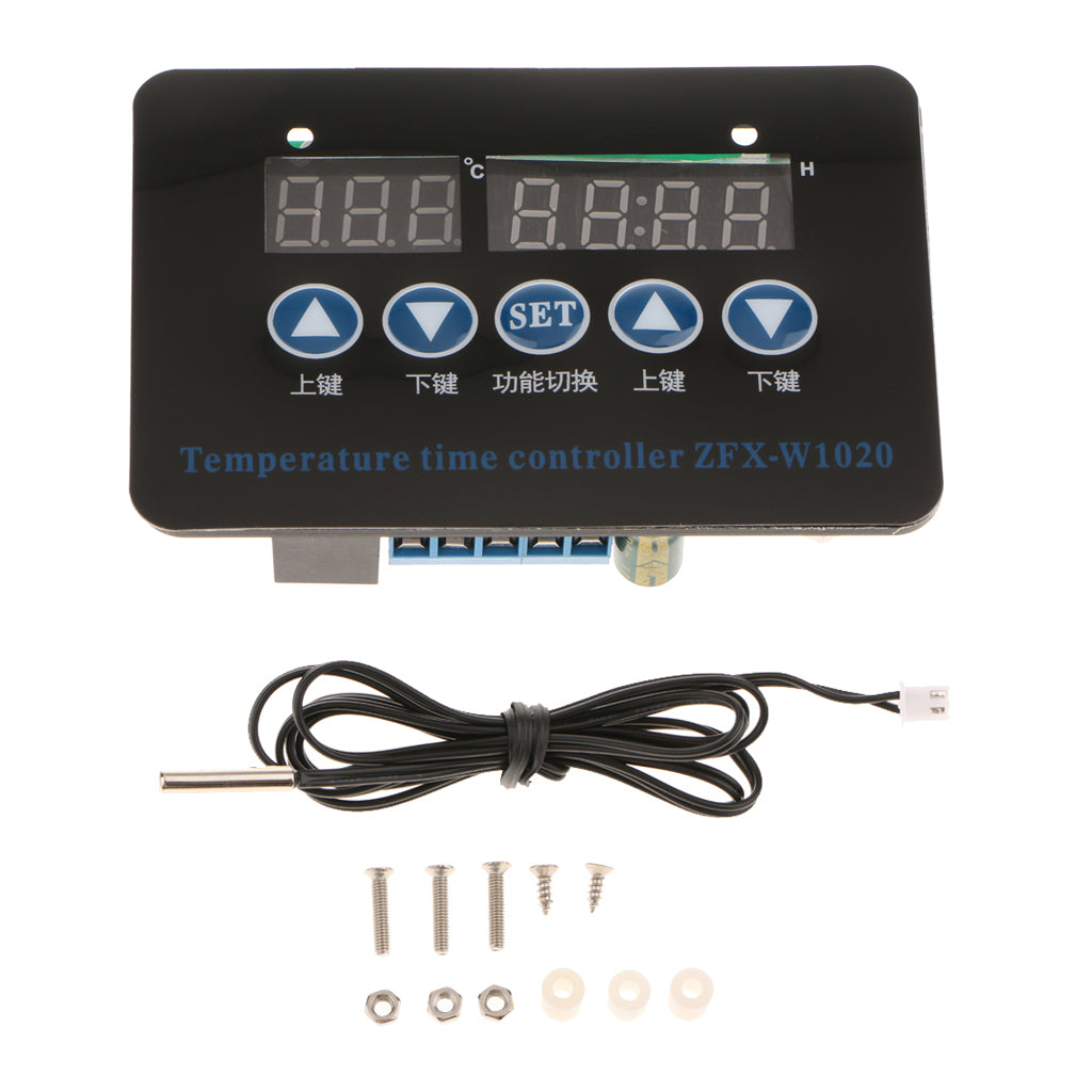 Dual Digital LED Thermostat Temperature Controller Thermometer Switch 220V