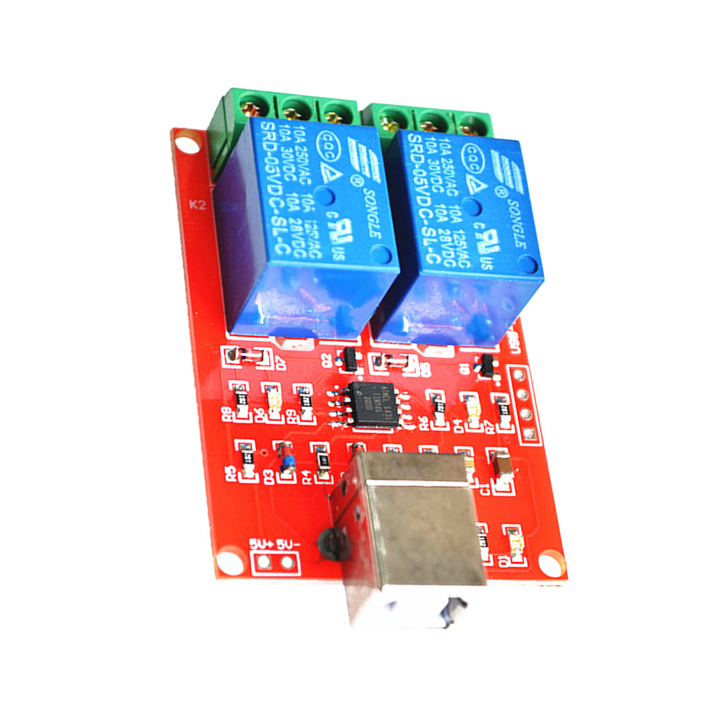 DC 5V 2 Channel Relay Module Drive Free Computer USB Control Switch