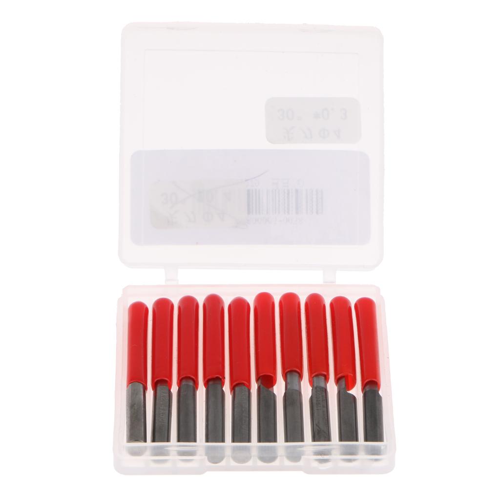 10 Pieces 4mm Carbide PCB Engraving Bits CNC Router Tool 20 Degree 0.1mm Tip