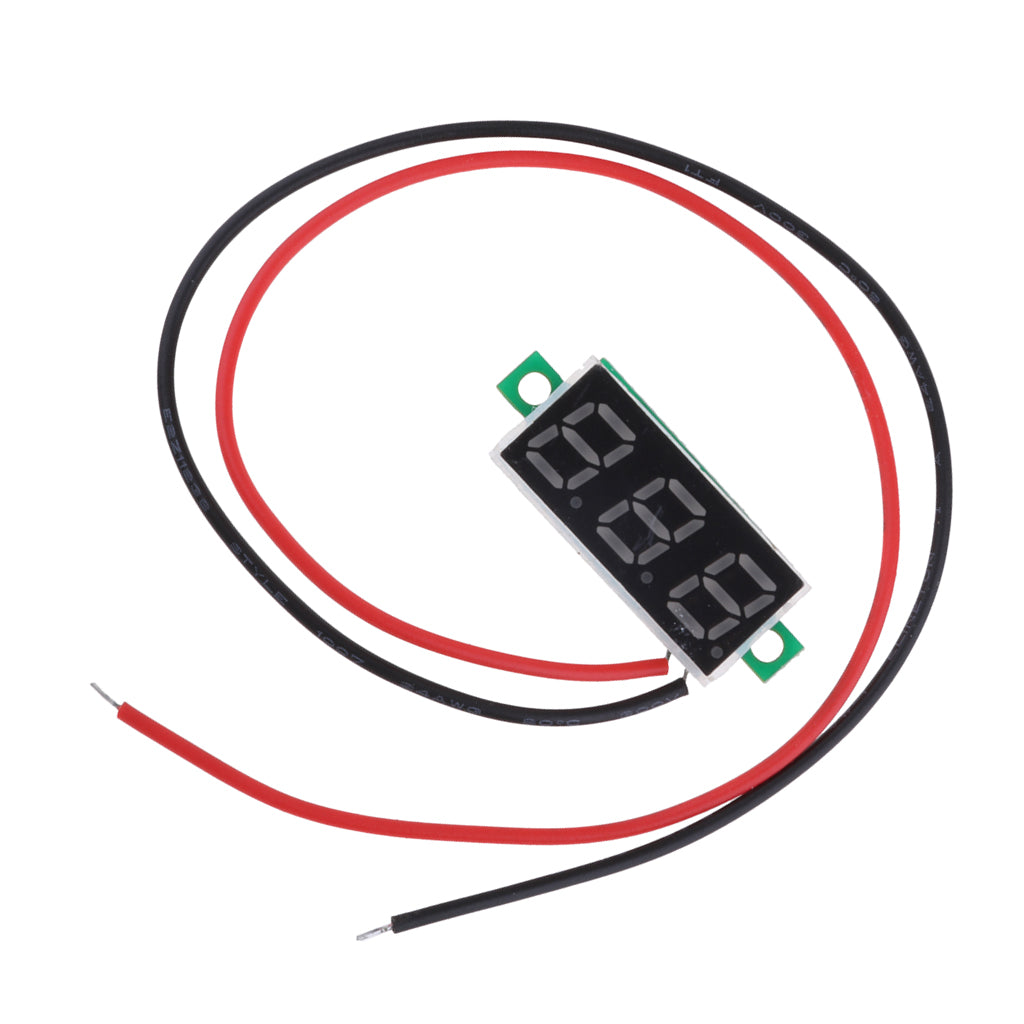 0.28 Inch 2 Wire LED DC2.5-30V Voltmeter Digital Voltage Meter Tester Green