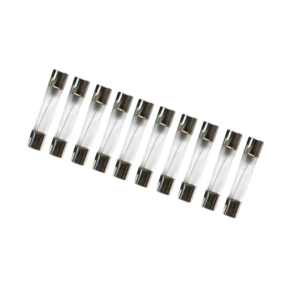 10 Pieces 6mm x 30mm Fast Blow Glass Tube Fuses 20A 250V