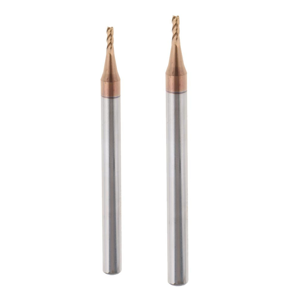 Tungsten Steel Coated 4 Flute Straight End Mill Cutter 1mm x 4mm