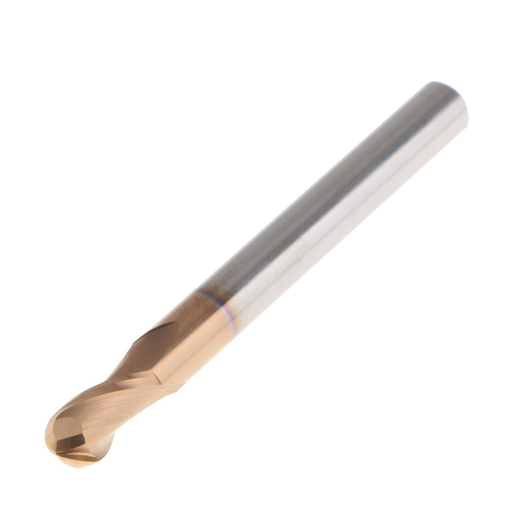 HRC55 Tungsten Carbide Coated Ball Nose End Mill CNC Tool Radius 2.5mm
