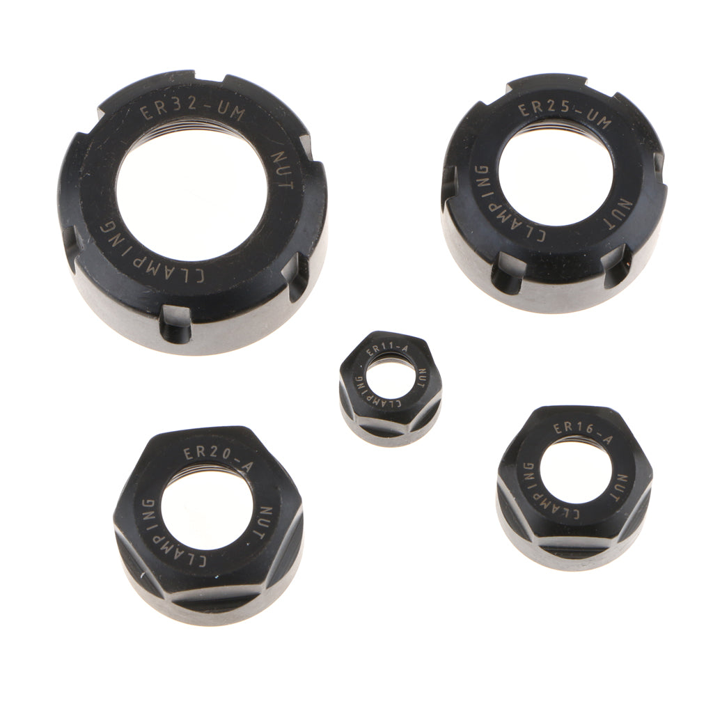 Black ER25UM Collet Clamping Nut for CNC Milling Collet Chuck Holder Lathe