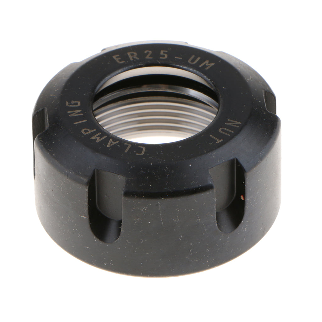 Black ER25UM Collet Clamping Nut for CNC Milling Collet Chuck Holder Lathe