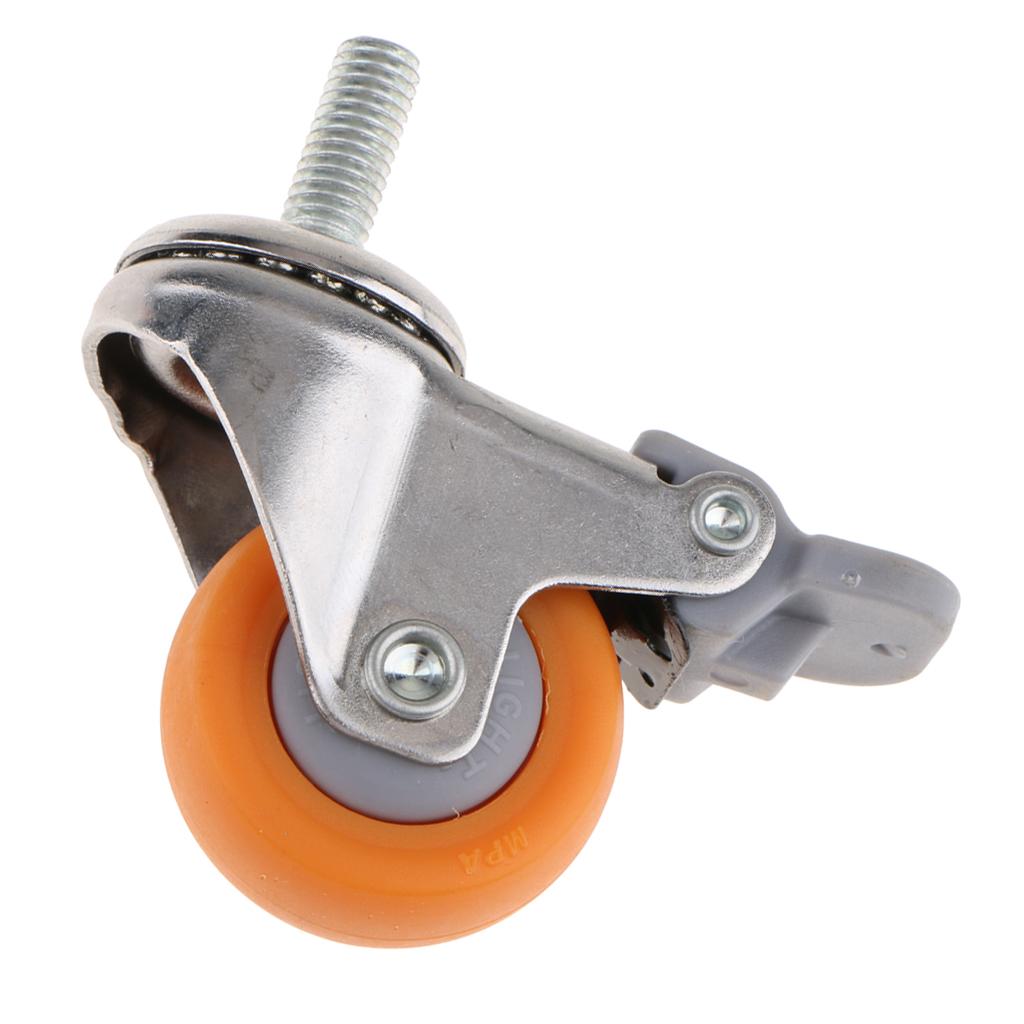 Heavy Duty Swivel Castor Wheels Trolley Furniture Caster Screw Brake 1.5inch